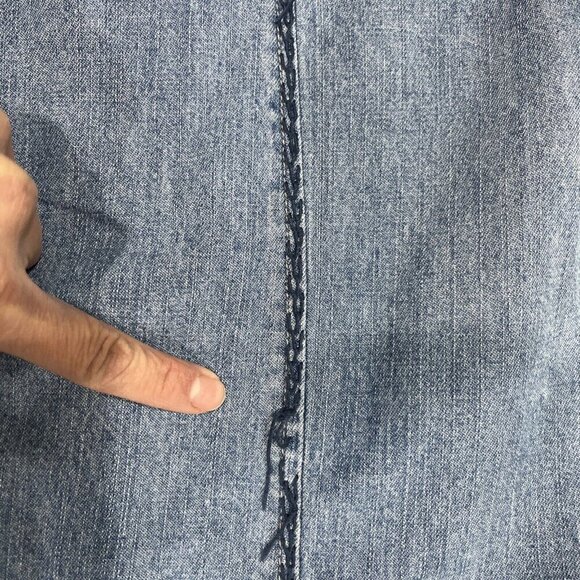 J. Jill Out of the Blue Vtg Womens Denim Dress Size XS Embroidered 90s Country - Picture 8 of 9